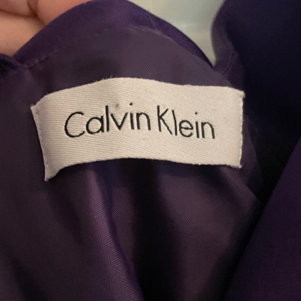 Calvin Klein dress. Medium.  Deep purple. Satin. - Picture 5 of 8